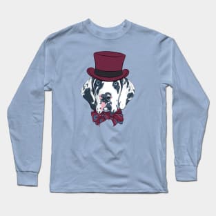 Harlequin Great Dane Puppy in hat Long Sleeve T-Shirt